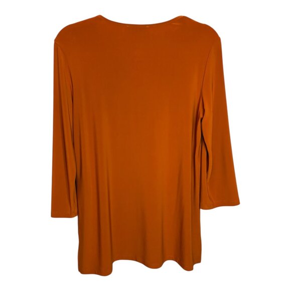 Joseph Ribkoff Blouse Women's Size US 8 UK 10 Grommets Amber Stone NEW - Picture 2 of 4